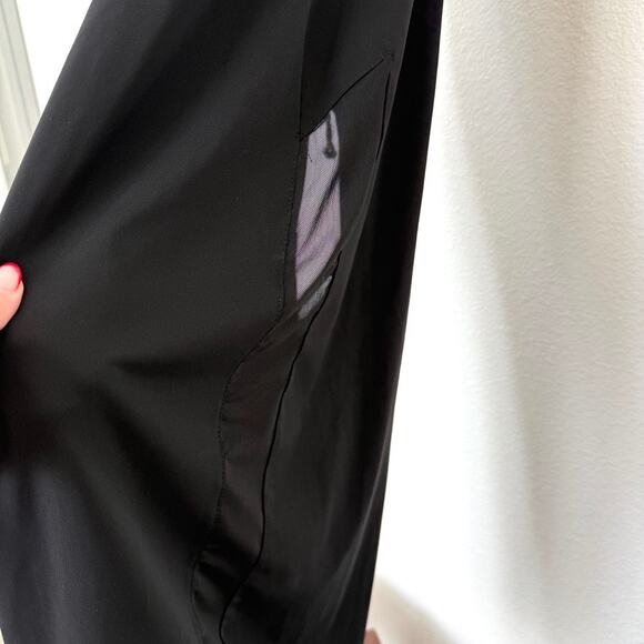 ZARA Mesh Panel Black Bodycon Dress Sleeveless Mock Neck Sheer Edgy Gothic L - Picture 5 of 6